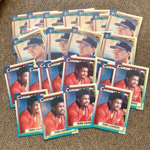 Lot of 27 Vintage 1990 Topps Baseball Card Pocket Folders NOS Astros Cardinals